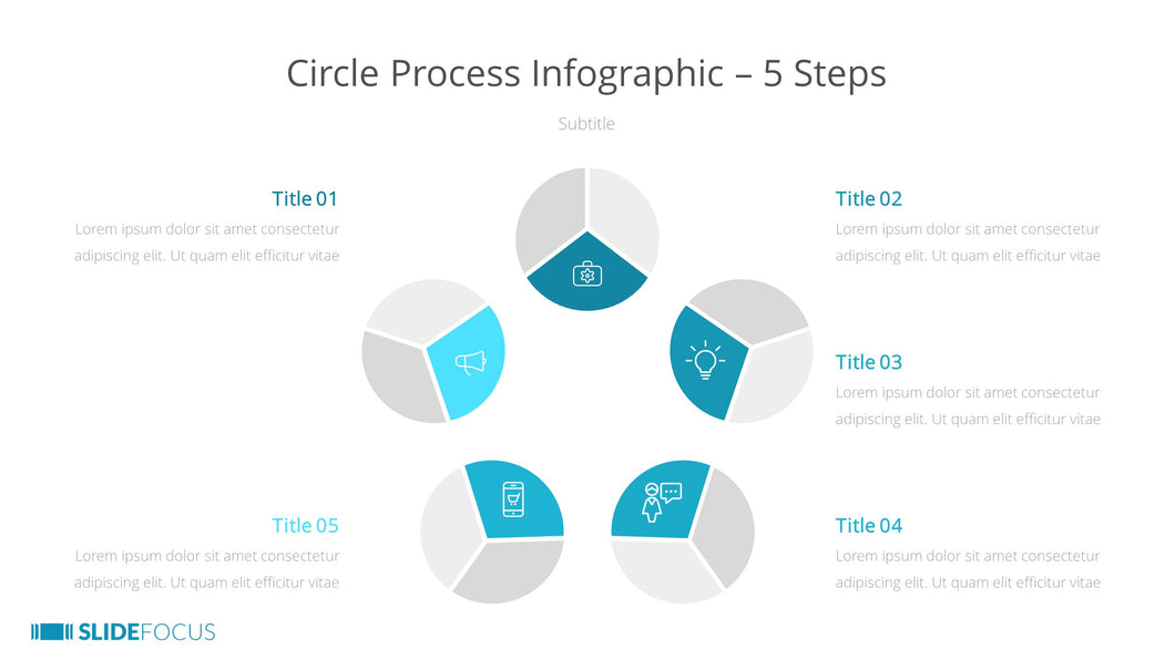 Circle Process Infographic 5 Steps