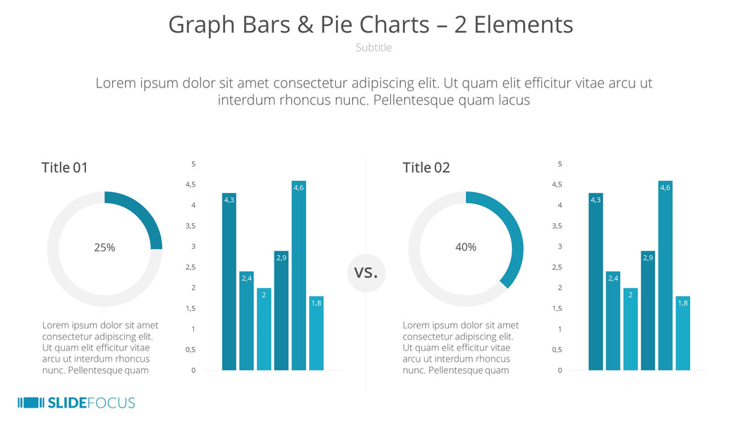 Graph Bars Pie Charts 2 Elements
