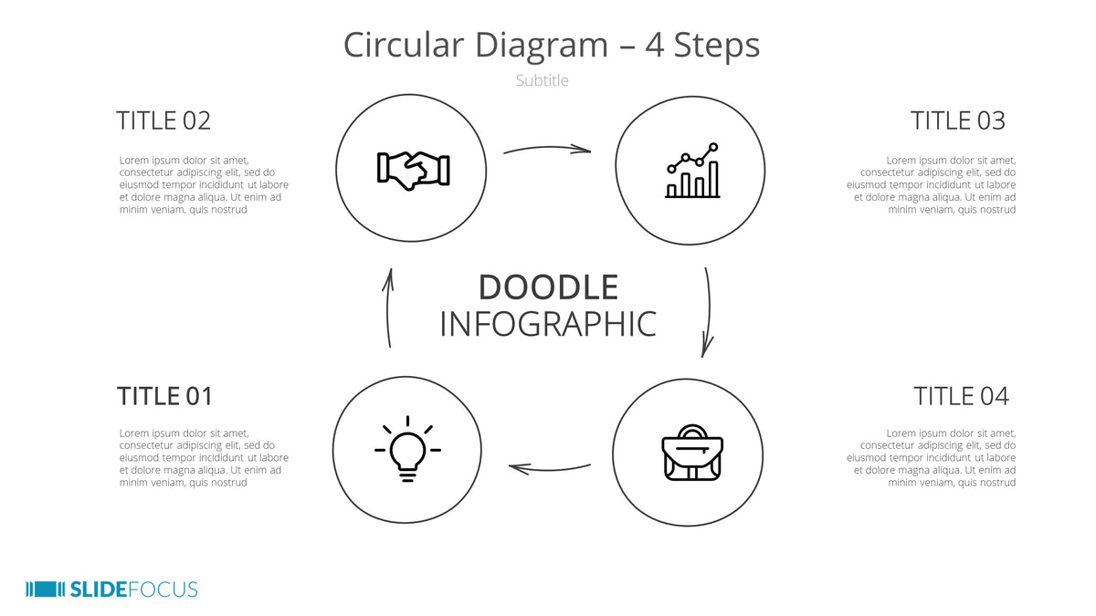 Circular Diagram 4 Steps Slidefocus Presentation Made Simple 8859